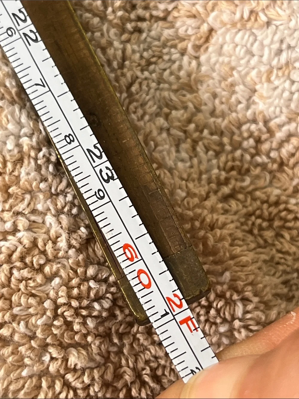 Classic Folding Brass Ruler in Brown – Compact Home Office Tool